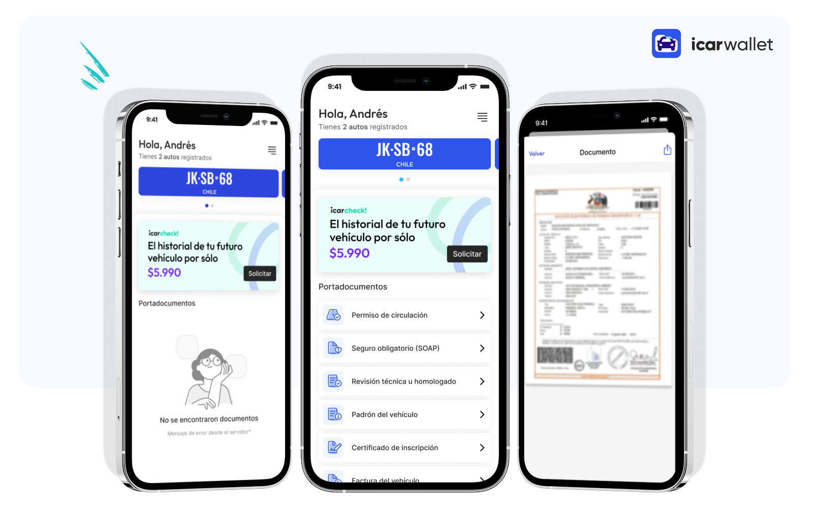 Documentos del vehículo