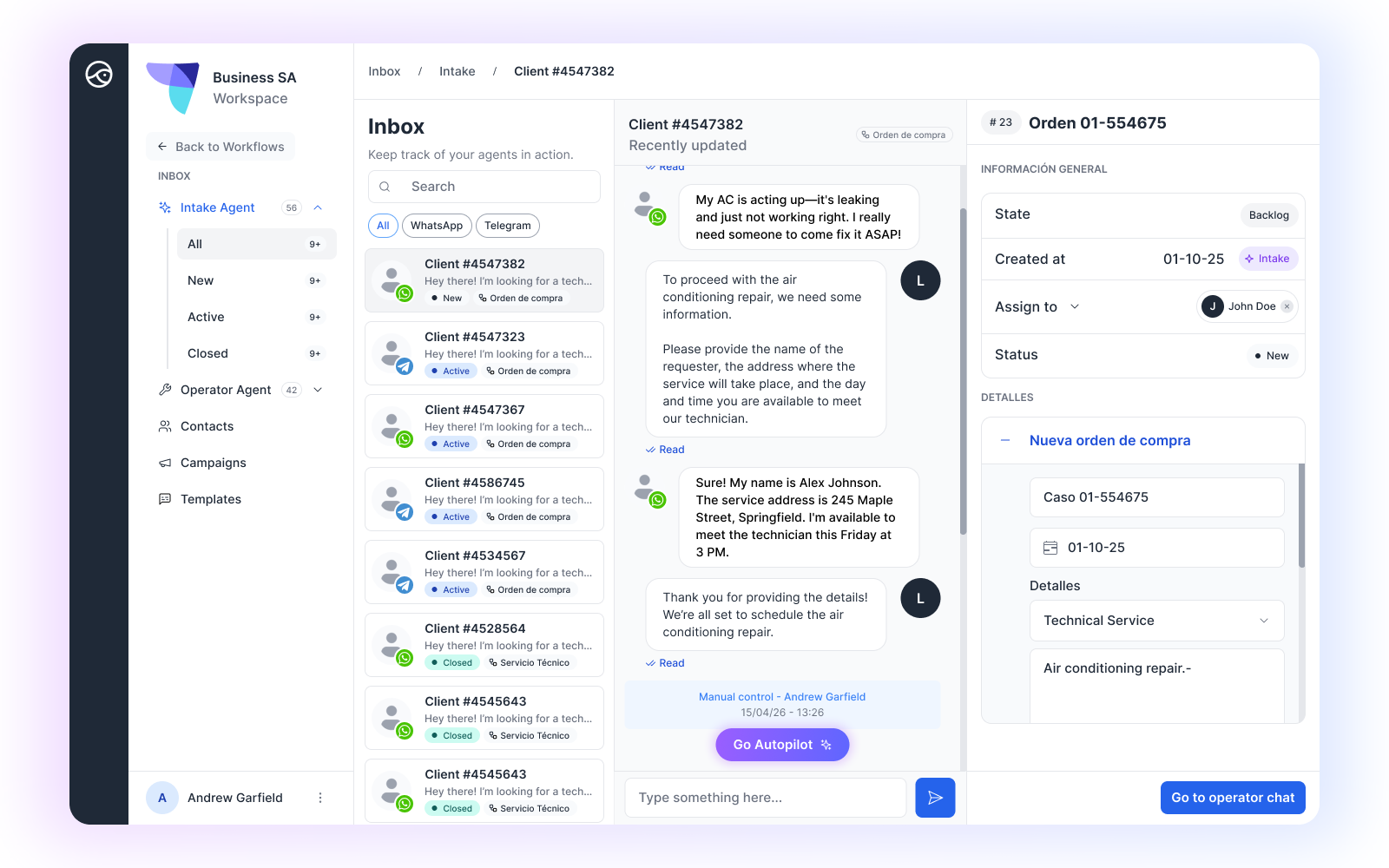 Luke Workspace — en vivo